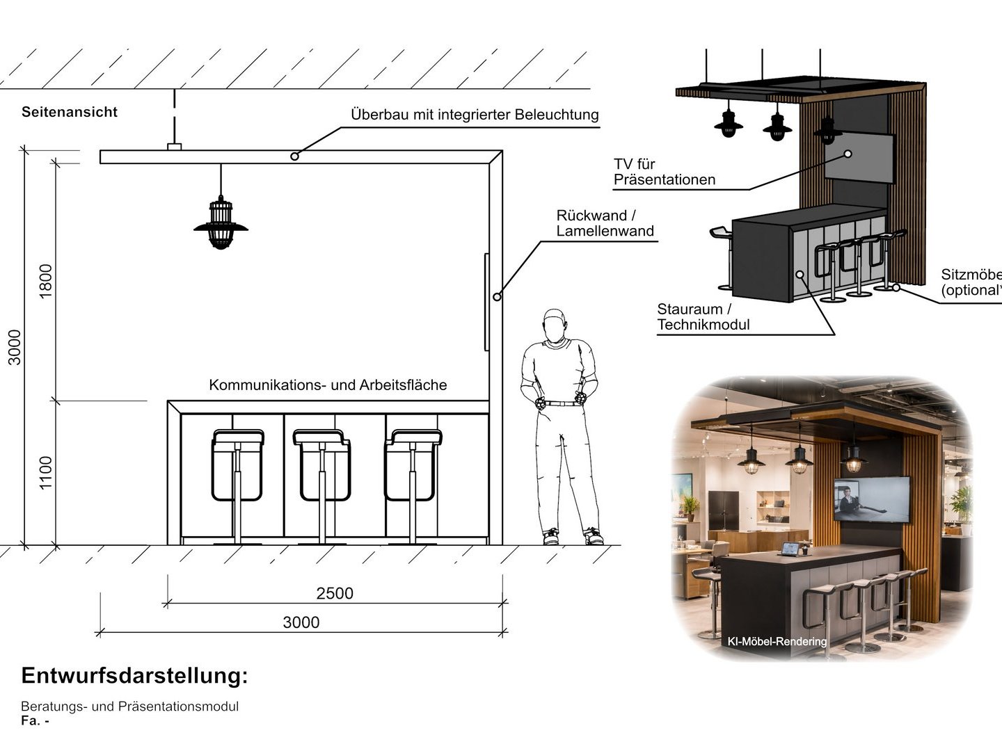 Möbelprojekt Entwurf